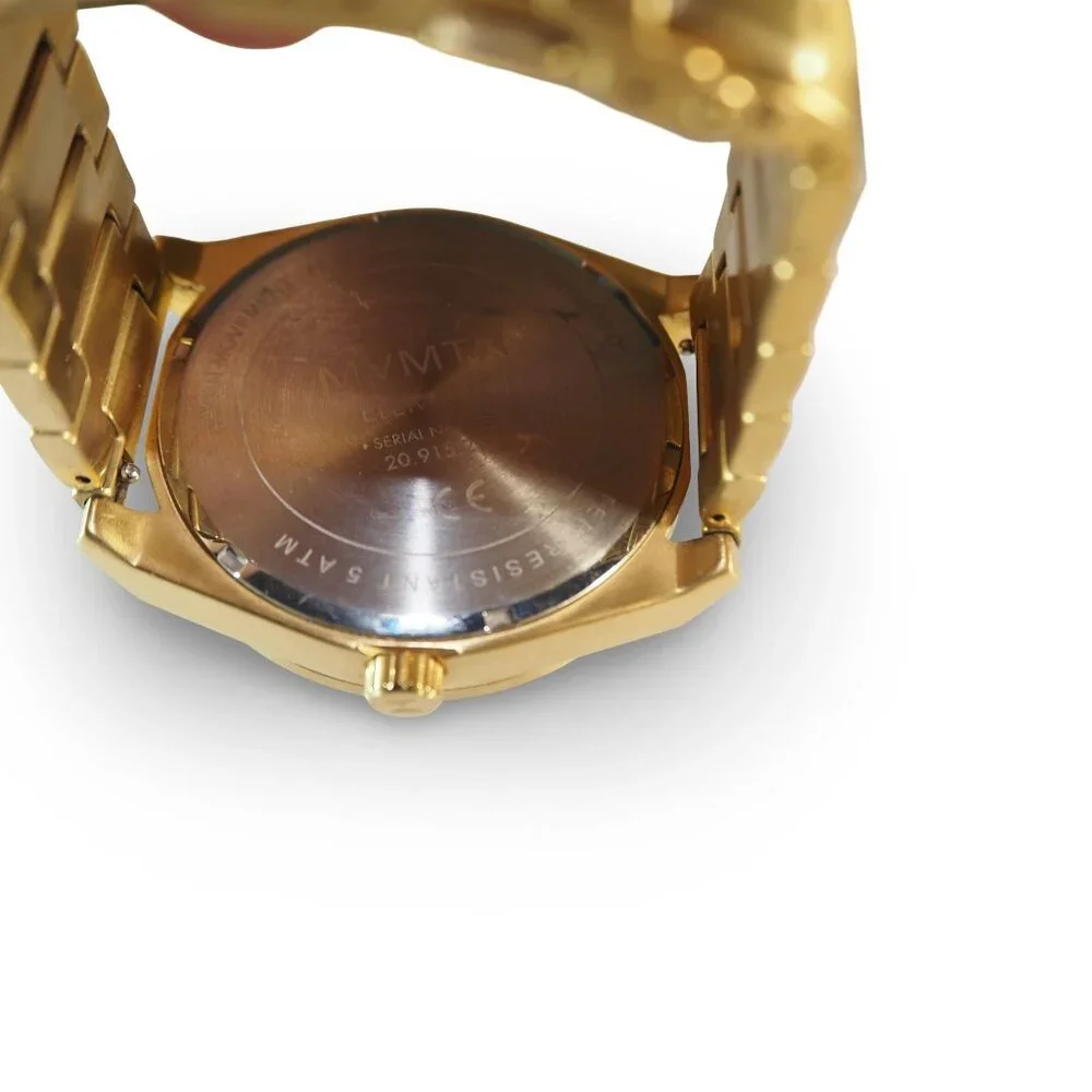 MVMT‎ Aether Gold Tone 43mm Analog Watch 28000037-D Needs Battery Replacement